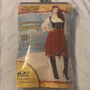 Pirate costume size small/medium 4-10